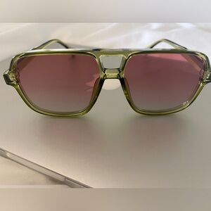 Green & Pink Aviator Sunglasses